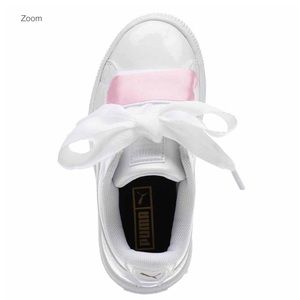 PUMA Toddler Basket Heart Patent Sneaker